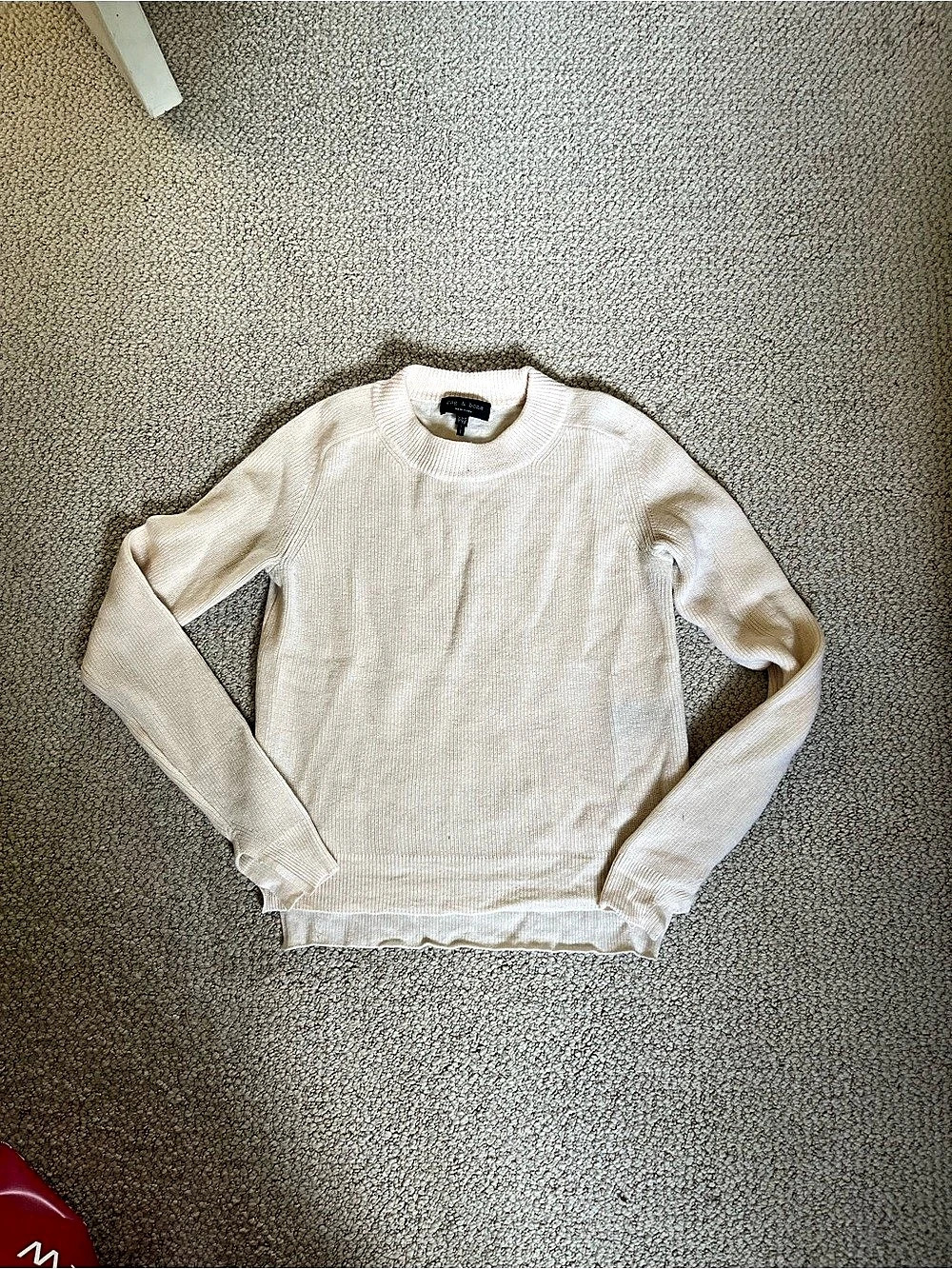 rag & bone Cream Crewneck Sweater Size XXS